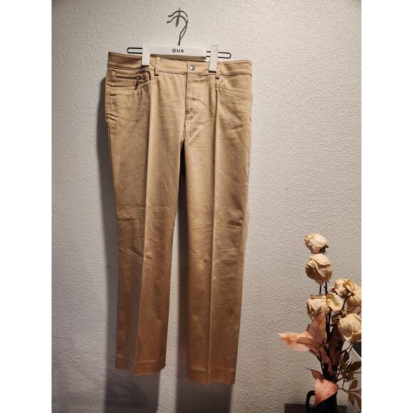 Lauren Ralph Lauren Petite Beige Cotton Blend‎ Pants Women’s Size 8P NWOT - Picture 1 of 4